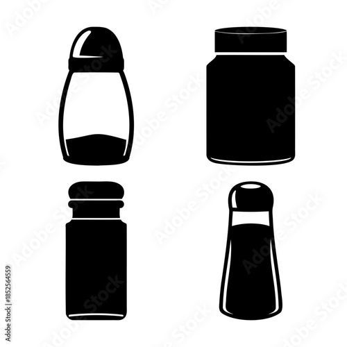 Kitchen essentials: salt and pepper shakers and spice jars