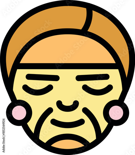 Elderly man relaxing during a facial treatment, wearing a towel and showing a peaceful expression