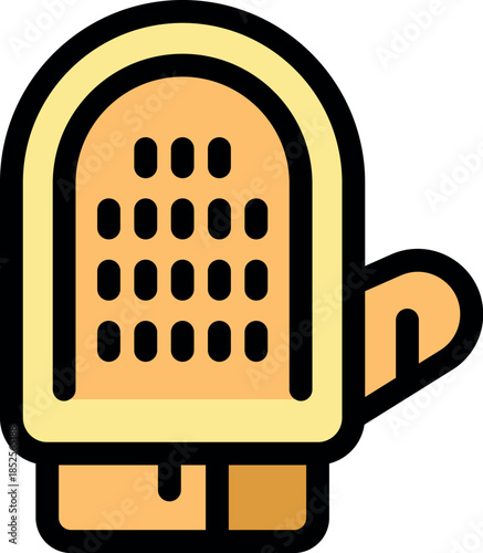 Heat resistant kitchen glove ensuring safety and preventing burns during cooking or baking activities