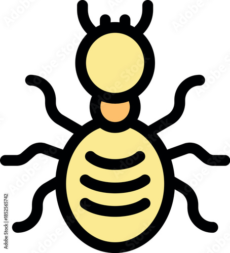 Termite icon illustrating the destructive nature of these insects in homes and buildings
