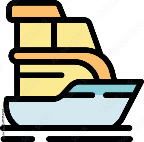 Luxury yacht cruising on the sea, featuring an upper deck and flybridge, perfect for leisure and travel