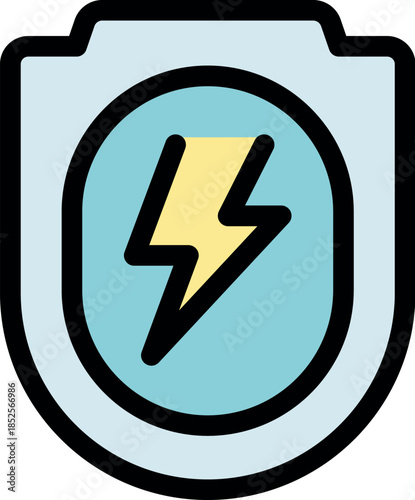 Secure power grid infrastructure with electric shield protecting from cyber attacks, ensuring energy safety and reliability