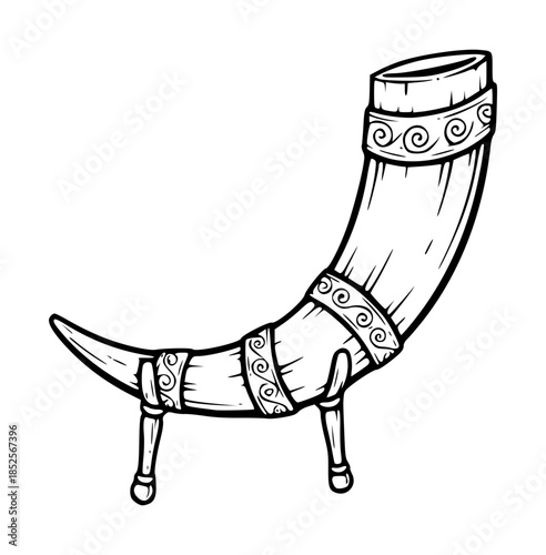 viking horn illustration