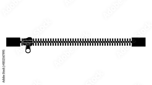 Black and white zipper illustration