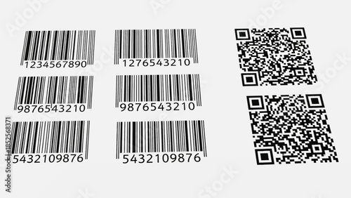 Collection of barcodes and qr codes