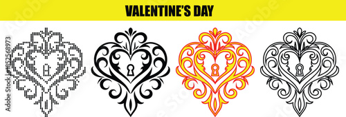 Intricate heart lock designs for valentine s day celebrations and romantic events