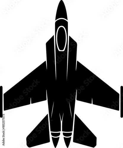 modern fighter jet flying silhouette vector illustration