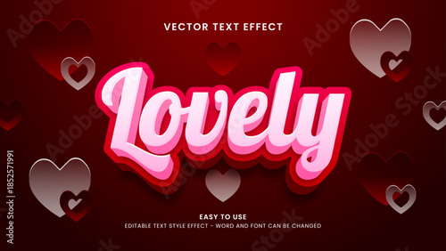 lovely editable text effect 3d vector 
