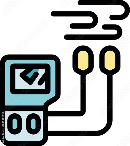 Pulse oximeter displaying oxygen saturation and pulse rate data, indicating normal respiratory function