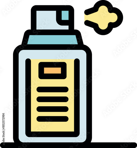 Spray bottle dispensing a fine mist, ideal for cleaning solutions, air fresheners, or personal care products