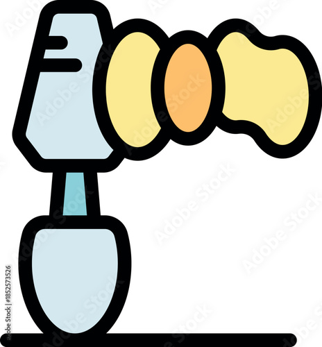 Plastering tool mixing building material for house renovation, making gypsum plaster with construction power tool