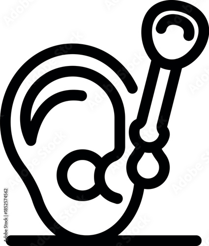 Medical professional using otoscope for ear examination, checking for ear infection or other ear related issues