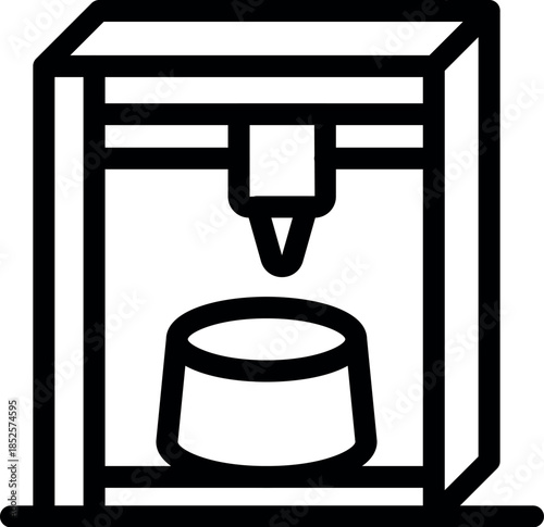 Modern 3d printer creating a cylinder, showcasing additive manufacturing technology