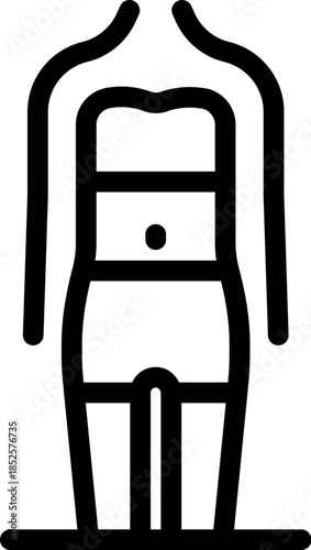 Human body anatomy icon representing internal organs, skeleton, and overall physiological structure for medical studies