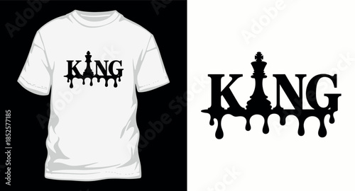 King chess piece with dripping effect