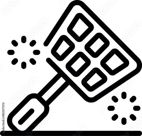 Electric fly swatter eliminating insects using clean energy, innovative pest control solution for a sustainable home