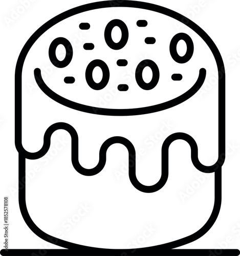 Delicious panettone decorated with candied fruit and icing, perfect for christmas celebrations