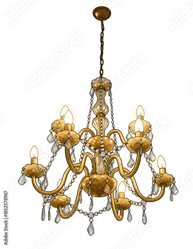 Luxurious Crystal Chandelier Pendant Lighting Elegant Chains for Dining Rooms