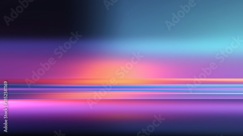 Celestial Sunset Horizon: An artistic vision of the sunset, where the sun kisses the horizon. This image is an abstract painting of an ethereal sunset over water, creating a stunning visual display.