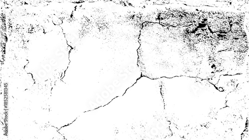  Abstract illustration surface dust and rough dirty wall background with empty template. Distress or dirt crack wall