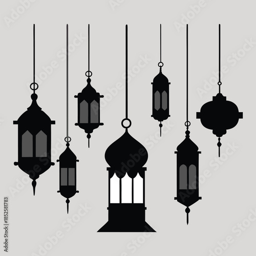 vector illustration of a lantern