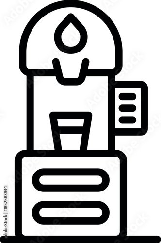 Water cooler dispensing refreshing drink, offering a convenient hydration solution for home or office