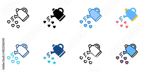Compassion icons set multiple style collection. 
