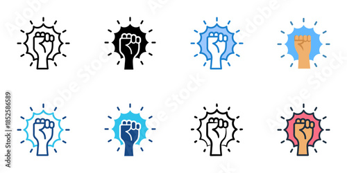 Encouragement icons set multiple style collection. 
