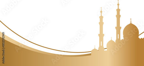 Golden Islamic Footer 