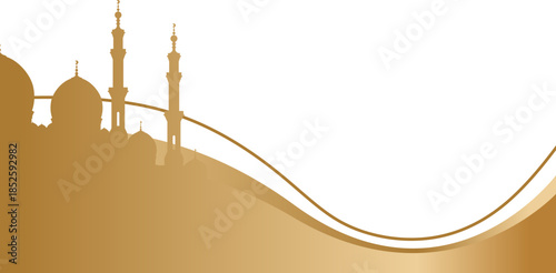 Golden Islamic Footer 