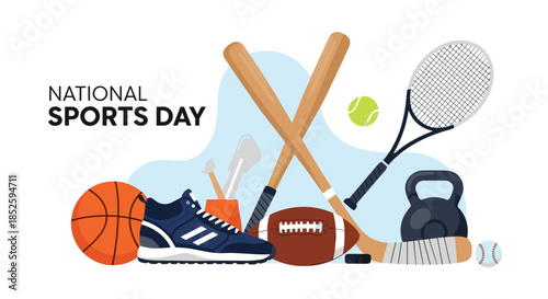 Celebrating the spirit of sportsmanship and healthy living on national sports day.