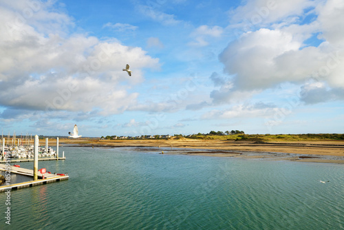 Harbor and estuary of Barneville-Carteret city in Normandy coast
