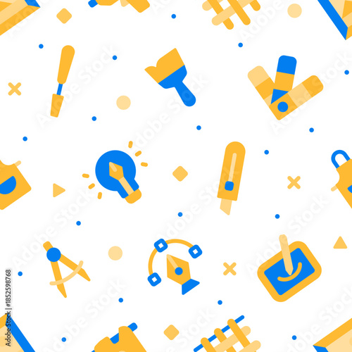 design and craft flat seamless pattern v1