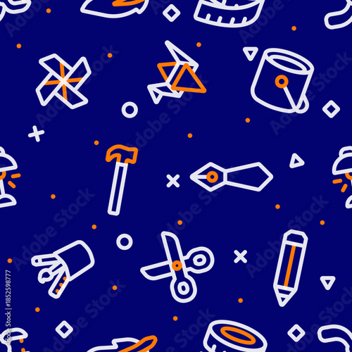 design and craft dark seamless pattern v10