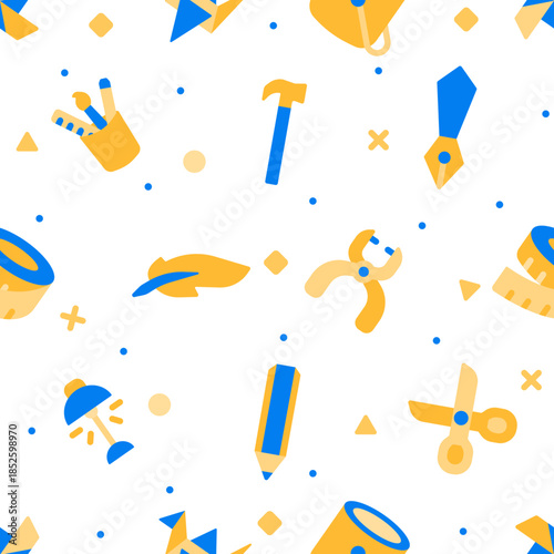 design and craft flat seamless pattern v7