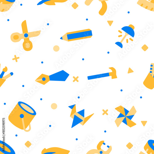 design and craft flat seamless pattern v9