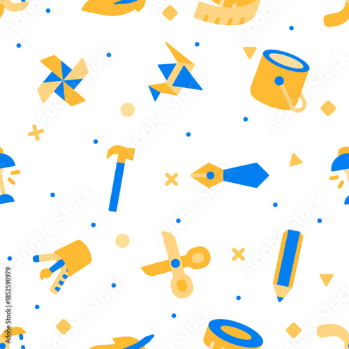 design and craft flat seamless pattern v10