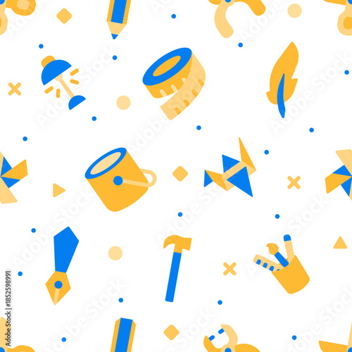 design and craft flat seamless pattern v6