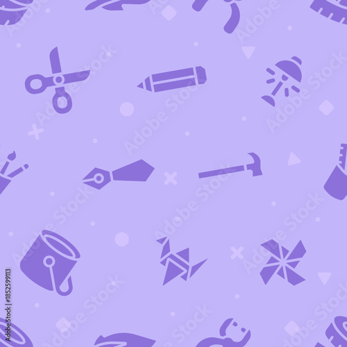 design and craft purple seamless pattern v9