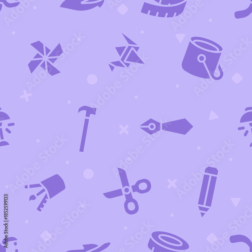 design and craft purple seamless pattern v10
