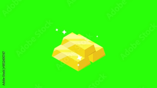 Shiny Gold Bars Piled on a Dark Surface with Sparkling Reflections