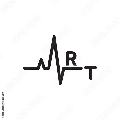 Heartbeat line icon vector cardiology health symbol on white back ground