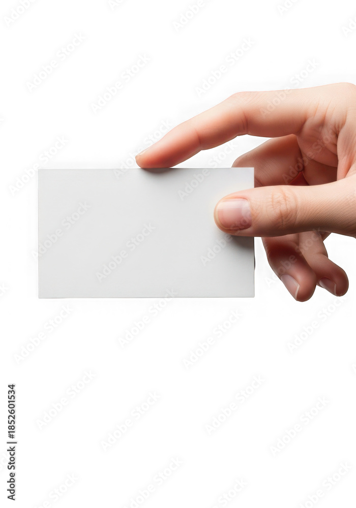 Fototapeta premium Hand holding a blank business card