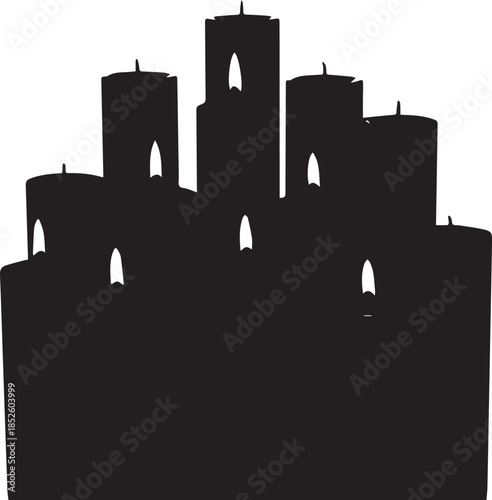 Group of lit candles