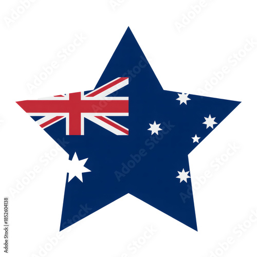 Celebrate Australia with this star shaped flag, perfect for national holidays and patriotic events, bright and colorful