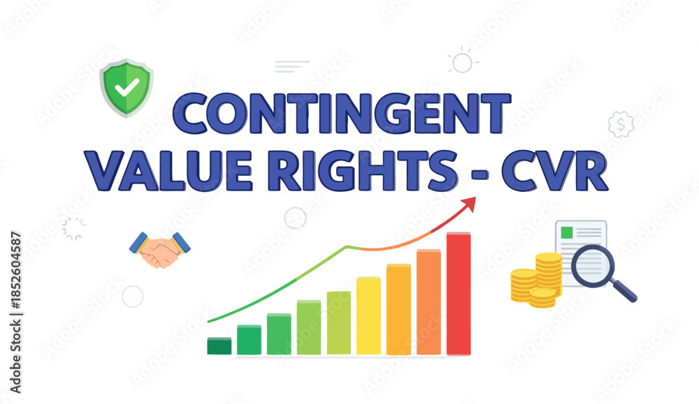 Fototapeta premium Contingent Value Rights CVR Finance and Growth Concept