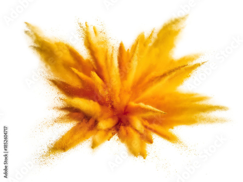 Yellow-Orange Powder Explosion
