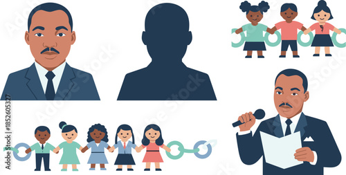 Community leader addressing diverse group