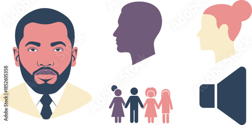 Man engaging in family and communication