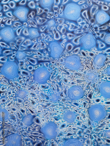 Light Blue Organic Liquid Abstract Background